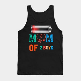 Women Mom of 2 Boys Shirt Gift from Son Mothers Day Birthday Tank Top